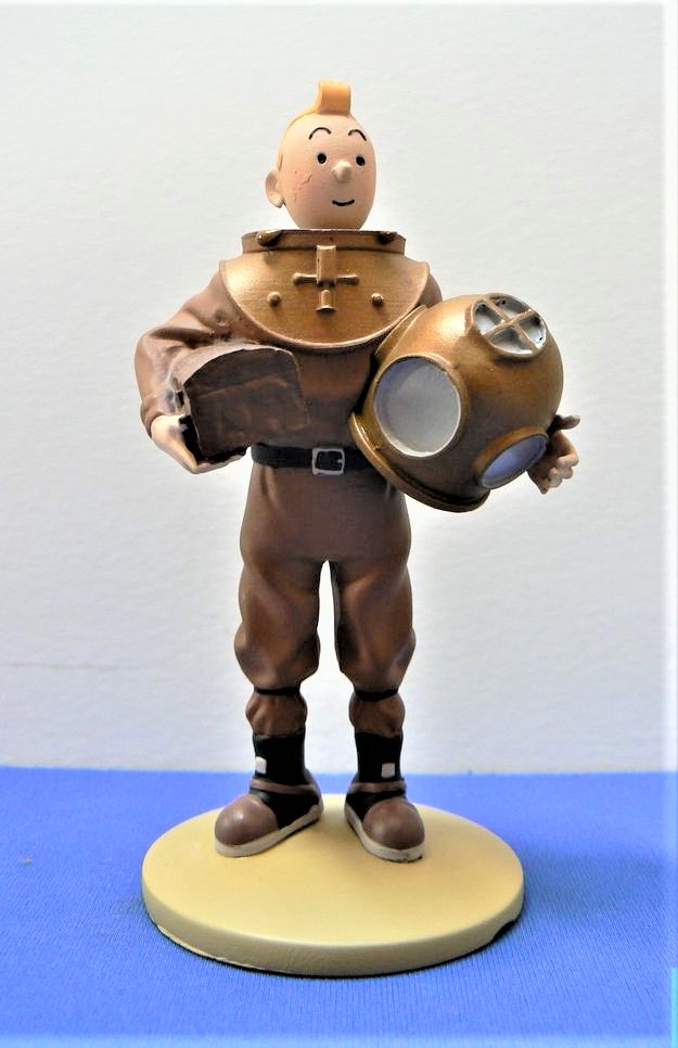 Akim Stripwinkel Figurines Tintin Nr 65 Tintin En Scaphandre Marin