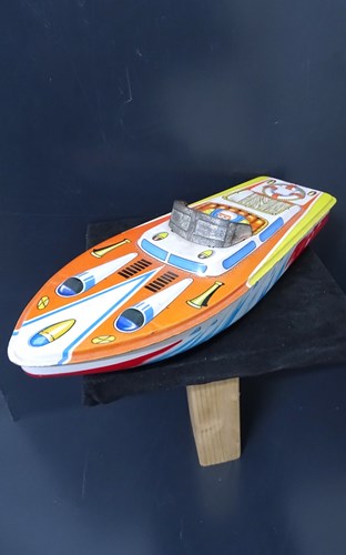 Tin Toys - Tin Speed boat, made in Japan 1960