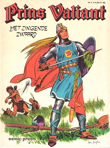 Prins Valiant - Junior Press  2 - Het zingende zwaard, Softcover, Eerste druk (1975), Prins Valiant - Semic (Semic Press)