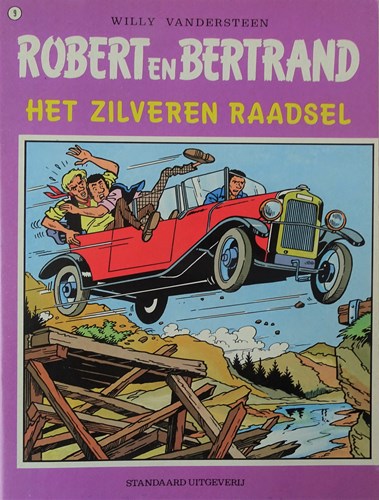 Robert en Bertrand 9 - Het zilveren raadsel, Softcover, Eerste druk (1975), Robert en Bertrand - Standaard (Standaard Uitgeverij)