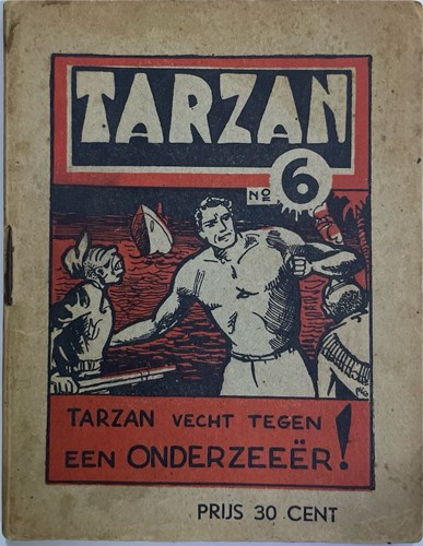 Tarzan - Hate 6 - Tarzan vecht tegen een onderzeeër, Softcover, Tarzan - Eerste H.a.t.e. Reeks (Hoenderos Algemene Tijdschriften Exploitatie)