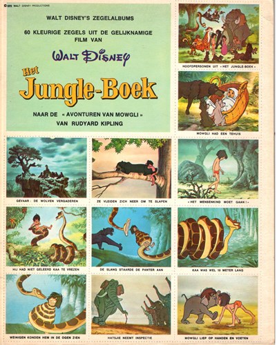 Walt Disney - Diversen  - Jungle-boek - zegelalbum, Softcover (Centrale Uitgevers Maatschappij)