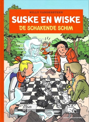 Suske en Wiske 375 - De schakende schim, Hardcover + prent, Vierkleurenreeks - Luxe (Standaard Uitgeverij)