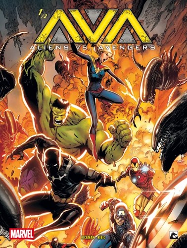 Aliens Vs. Avengers (DDB) 1 - Deel 1, SC-Cover B (Dark Dragon Books)